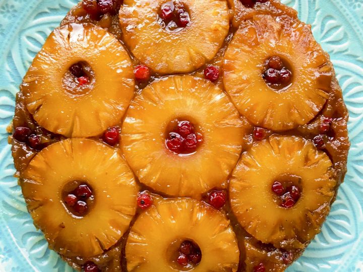 New school Pineapple upside-down cake